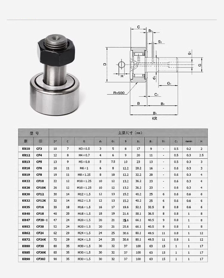 Needle roller bearing track rollers