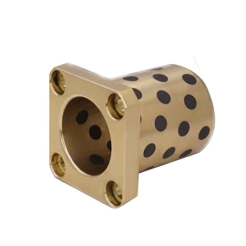 Self Lubricating Square Graphitic Bronze Bushing with Graphite Plug 