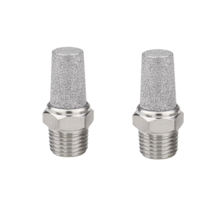 304 Stainless Steel Sintered Long Nozzle Silencer for Solenoid Valve