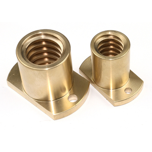 Double cutting flange nut copper screw nut for Trapezoidal Screw