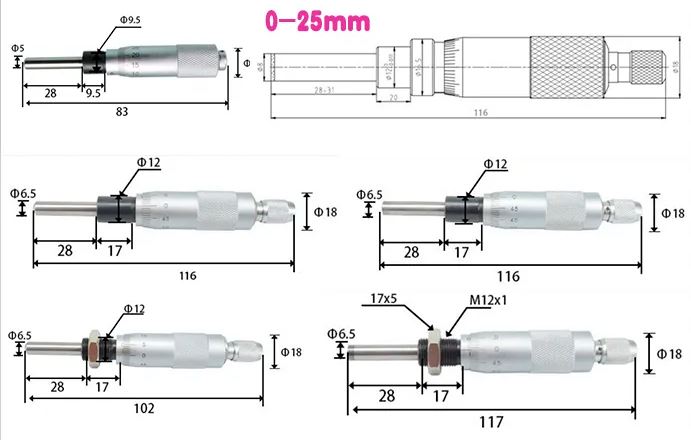 0-25 Micrometer Head