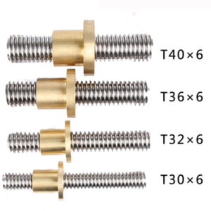 Tr30×6 Metric Precision Cnc Router Twin Lead Screw Nylon Plastic Long Lead Ball Screw